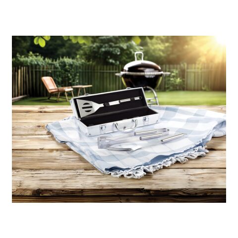 Grillset Classic silber-schwarz | ohne Werbeanbringung | Nicht verfügbar | Nicht verfügbar | Nicht verfügbar