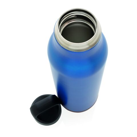 Auslaufsichere Vakuum-Flasche mit Kork blau | ohne Werbeanbringung | Nicht verfügbar | Nicht verfügbar | Nicht verfügbar