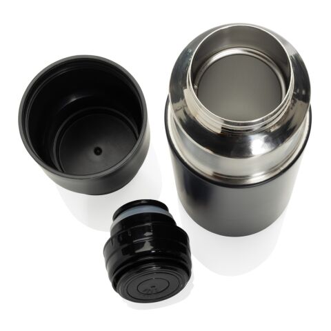 Thermocup RCS – recycelte Thermosflasche mit Becher, 500ml schwarz