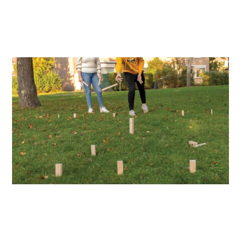 Kubb Outdoor Wurfspiel aus Holz braun | ohne Werbeanbringung | Nicht verfügbar | Nicht verfügbar
