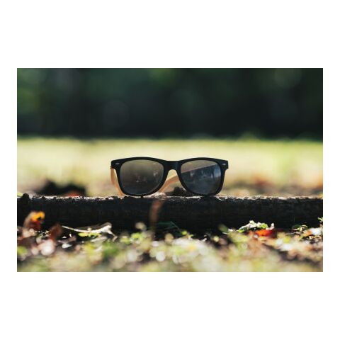 Sonnenbrille aus FSC®-Bambus und RCS recyceltem Kunststoff schwarz | ohne Werbeanbringung | Nicht verfügbar | Nicht verfügbar