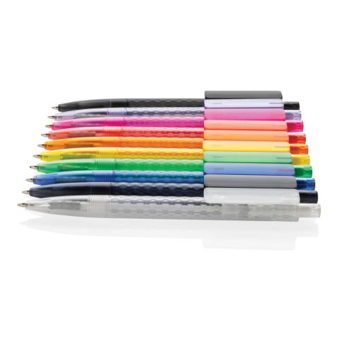 X3 Frosted-Pen aus GRS recyceltem PC schwarz | ohne Werbeanbringung | Nicht verfügbar | Nicht verfügbar