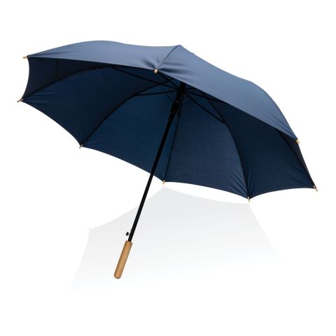 27" Impact AWARE™ RPET 190T Auto-Open Bambus-Schirm marineblau | ohne Werbeanbringung | Nicht verfügbar | Nicht verfügbar