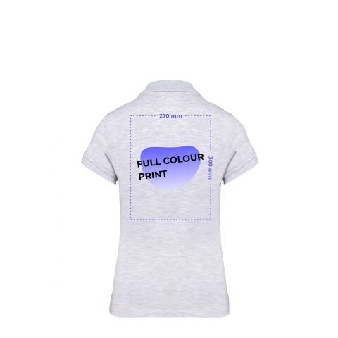 Damen Piqué Cotton Polo weiß | S