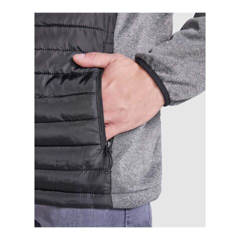 Minsk Hybrid Thermojacke Unisex Standard | schwarz-heather schwarz | XL | ohne Werbeanbringung | Nicht verfügbar | Nicht verfügbar