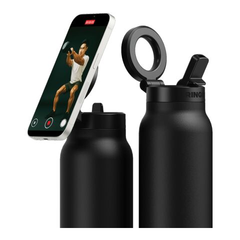 RINGO Pro MagSafe®-Trinkflasche mit magnetischem Ring schwarz | ohne Werbeanbringung | Nicht verfügbar | Nicht verfügbar