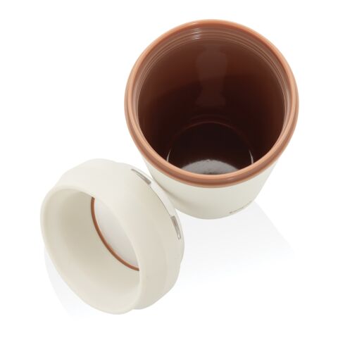 Topl-Becher aus rec. Kunststoff mit 360-Grad-Deckel 354ml braun | ohne Werbeanbringung | Nicht verfügbar | Nicht verfügbar