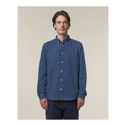 Stanley&amp;Stella - Stanley Denim Shirt Mittelblau | XXL | ohne Werbeanbringung