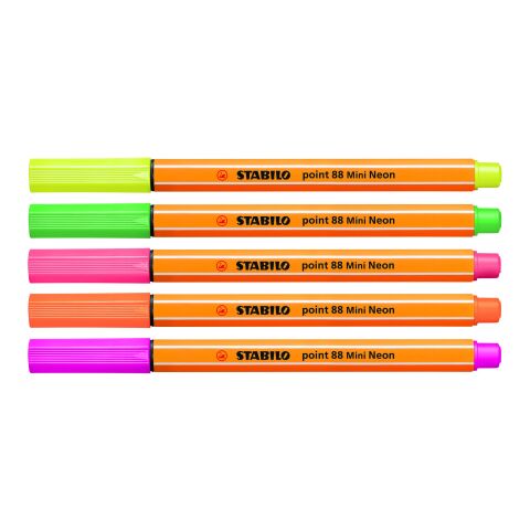 STABILO point 88 Mini Fineliner neongelb | ohne Werbeanbringung