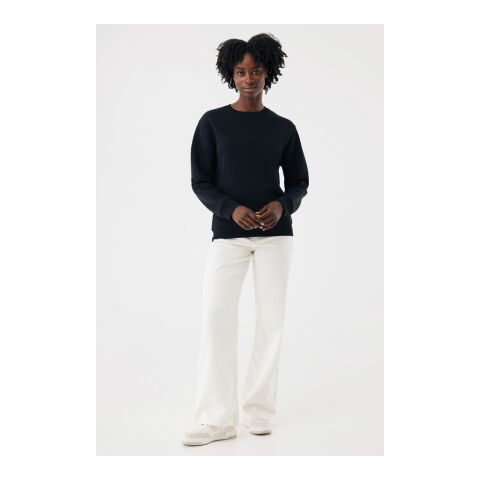 IQONIQ Torla Rundhals-Pullover aus recycelter Baumwolle schwarz | 5XL