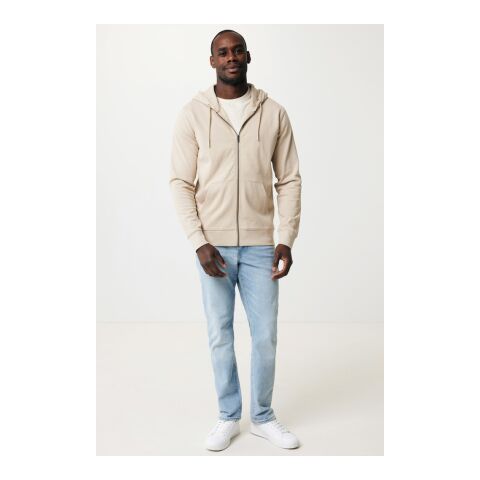 Iqoniq Abisko Zip-Kapuzenpullover aus recycelter Baumwolle Wüste | XL | ohne Werbeanbringung | Nicht verfügbar | Nicht verfügbar | Nicht verfügbar