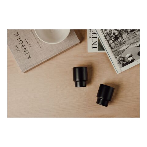 VINGA Nagano RCS recycelte Edelstahlbecher, 2er-Set schwarz | ohne Werbeanbringung | Nicht verfügbar | Nicht verfügbar