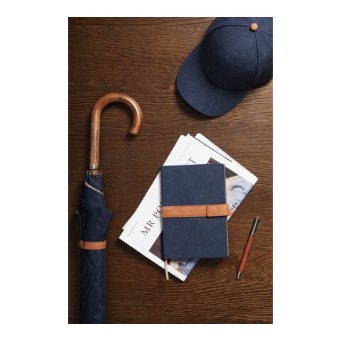 VINGA Bosler Notizbuch aus RCS recyceltem Canvas navy blau | ohne Werbeanbringung | Nicht verfügbar | Nicht verfügbar