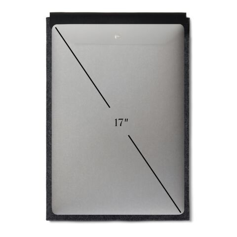 VINGA Albon 17&quot; Laptop-Seeve aus GRS recyceltem Filz schwarz | ohne Werbeanbringung | Nicht verfügbar | Nicht verfügbar