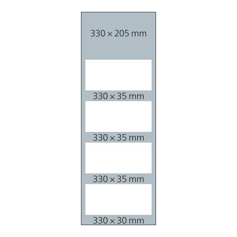 4-Monatskalender Mehrblock Quadro Light 4 EXPRESS Werbung auf Rückwand Hellgrau | 330 × 900 mm | ohne Werbeanbringung