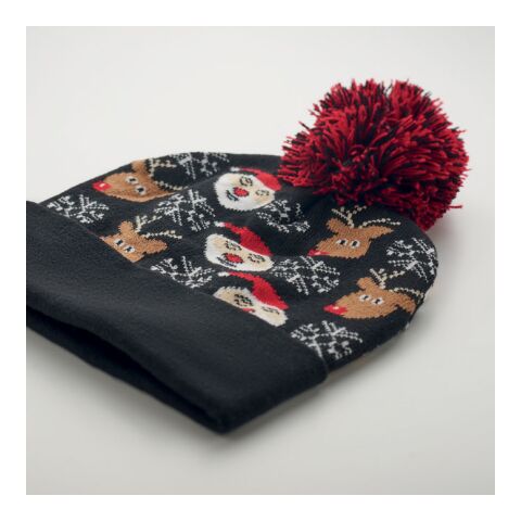 Weihnachtliche Strickmütze schwarz | ohne Werbeanbringung | Nicht verfügbar | Nicht verfügbar | Nicht verfügbar