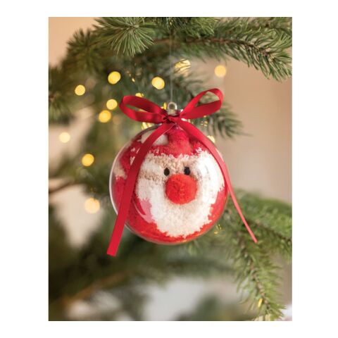 Weihnachtsbaumkugel mit Socken rot | ohne Werbeanbringung | Nicht verfügbar | Nicht verfügbar
