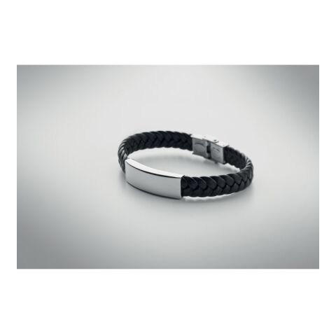 Geflochtenes Armband 21 cm schwarz | ohne Werbeanbringung | Nicht verfügbar | Nicht verfügbar