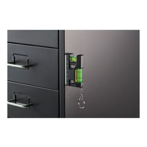 Schlüsselring mit Wasserwaagen schwarz | ohne Werbeanbringung | Nicht verfügbar | Nicht verfügbar | Nicht verfügbar