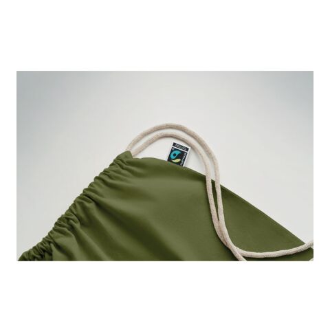 Kordelzugbeutel Fairtrade 180g dunkelgrün | ohne Werbeanbringung | Nicht verfügbar | Nicht verfügbar | Nicht verfügbar