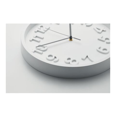 Wanduhr aus PP weiß | ohne Werbeanbringung | Nicht verfügbar | Nicht verfügbar | Nicht verfügbar