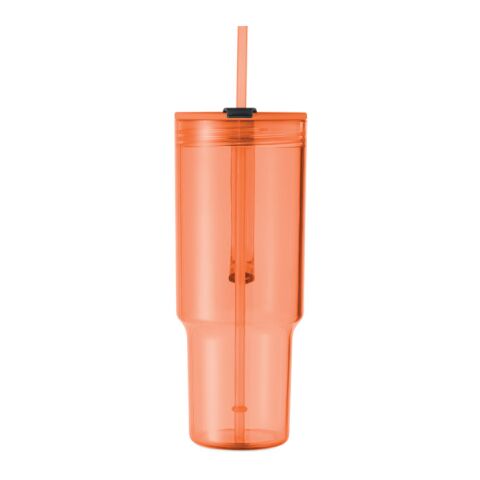 Trinkbecher RPET 1200ml transparent orange | ohne Werbeanbringung | Nicht verfügbar | Nicht verfügbar