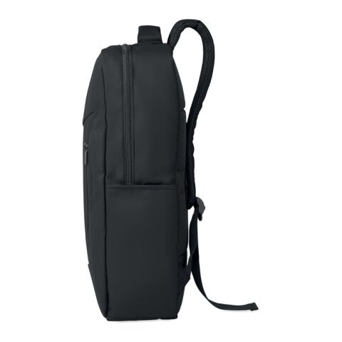 15" PU RPET Laptop-Rucksack schwarz | ohne Werbeanbringung | Nicht verfügbar | Nicht verfügbar | Nicht verfügbar