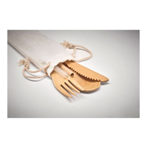 Besteck-Set Bambus 5-teilig beige | ohne Werbeanbringung | Nicht verfügbar | Nicht verfügbar | Nicht verfügbar