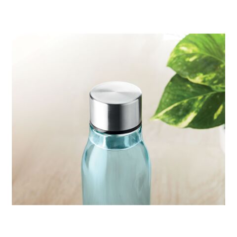 Trinkflasche Glas 500 ml mit Aluminium Verschluss transparent-blau | ohne Werbeanbringung | Nicht verfügbar | Nicht verfügbar | Nicht verfügbar