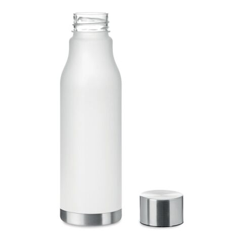 Trinkflasche RPET 600ml transparent weiß | ohne Werbeanbringung | Nicht verfügbar | Nicht verfügbar