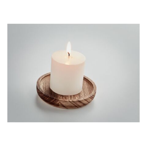 Kerze mit Halter holzfarben | ohne Werbeanbringung | Nicht verfügbar | Nicht verfügbar