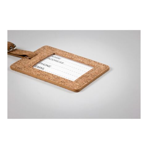 Gepäckanhänger aus Kork beige | ohne Werbeanbringung | Nicht verfügbar | Nicht verfügbar