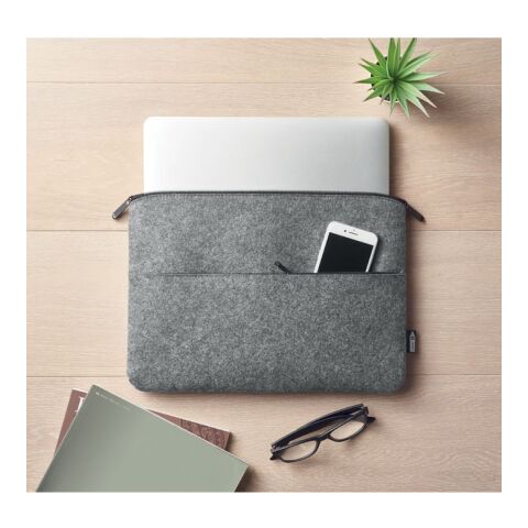 Laptoptasche RPET-Filz grau | ohne Werbeanbringung | Nicht verfügbar | Nicht verfügbar | Nicht verfügbar