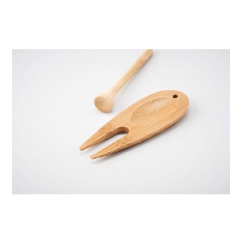 Golf-Pitchgabel Bambus holzfarben | ohne Werbeanbringung | Nicht verfügbar | Nicht verfügbar