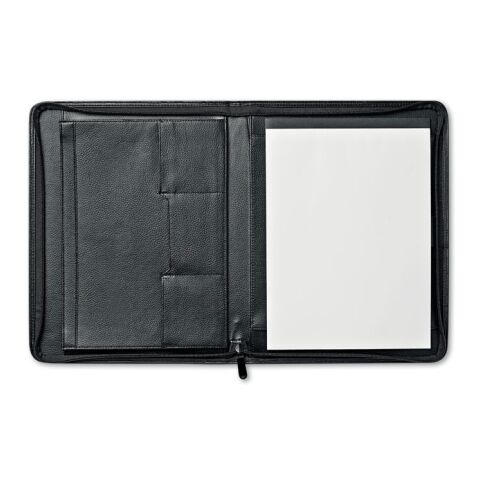 DIN A4 Dokumentenmappe aus Lederfaserstoff schwarz | ohne Werbeanbringung | Nicht verfügbar | Nicht verfügbar