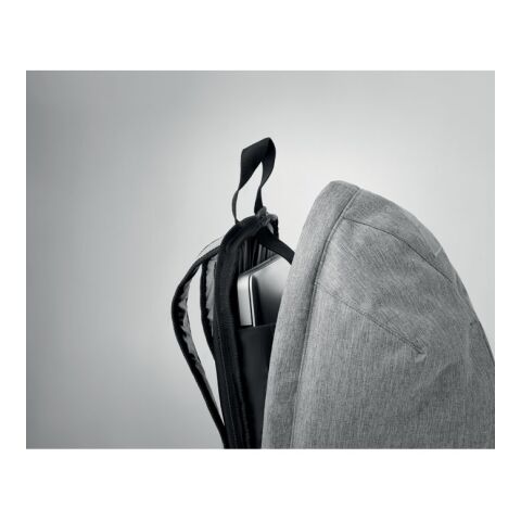 Diebstahlsicherer Rucksack 600D Polyester grau | ohne Werbeanbringung | Nicht verfügbar | Nicht verfügbar | Nicht verfügbar