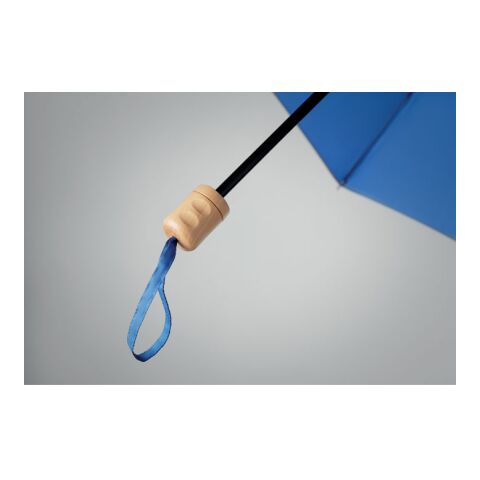 Faltbarer Regenschirm mit Holzgriff königsblau | ohne Werbeanbringung | Nicht verfügbar | Nicht verfügbar | Nicht verfügbar