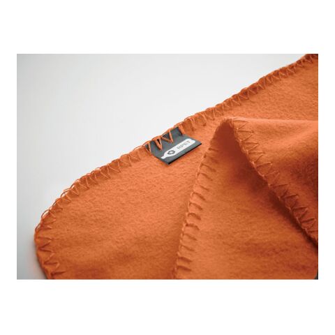 RPET Fleece-Reisedecke orange