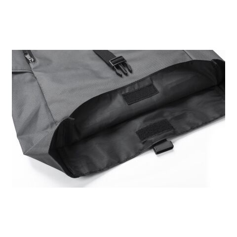 RPET-Polyester (600D) Rucksack mit Rollverschluss Evie Grau | ohne Werbeanbringung | Nicht verfügbar | Nicht verfügbar