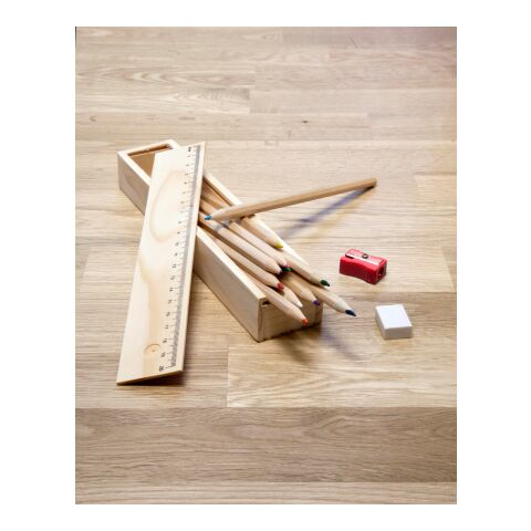 Buntstifte 12er Set &#039;Felix&#039; in Holzbox Braun | ohne Werbeanbringung | Nicht verfügbar | Nicht verfügbar