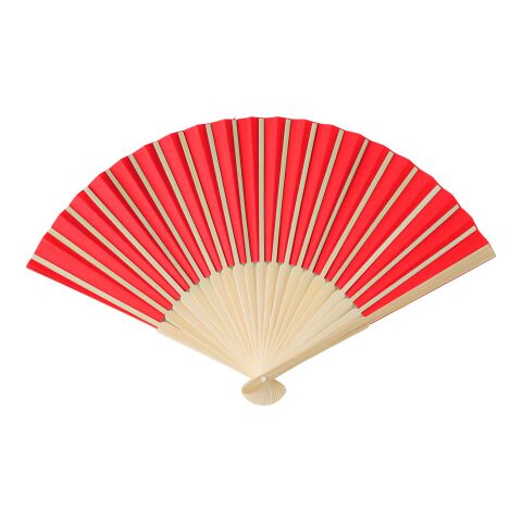 Handfächer aus Bambus Elio Rot | ohne Werbeanbringung | Nicht verfügbar | Nicht verfügbar