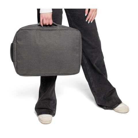 rPET (300D) Polyester Laptop-Rucksack Eulalia Grau | ohne Werbeanbringung | Nicht verfügbar | Nicht verfügbar