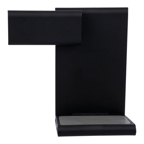 Recyceltes ABS 3-in-1 magnetisches kabelloses Ladegerät Valerio Schwarz | ohne Werbeanbringung