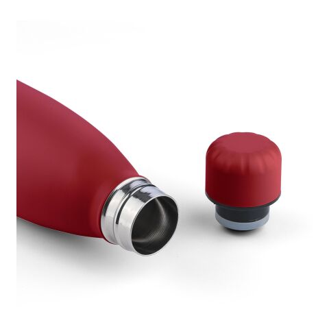 Recycelte doppelwandige Trinkflasche 500 ml Sunny dunkelrot | ohne Werbeanbringung | Nicht verfügbar | Nicht verfügbar