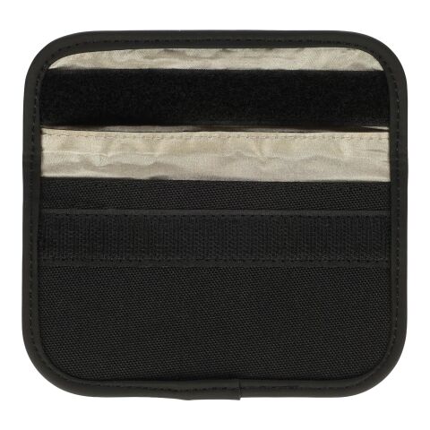 Recycelte Schlüssel- und Kartentasche Ripple Schwarz | ohne Werbeanbringung | Nicht verfügbar | Nicht verfügbar