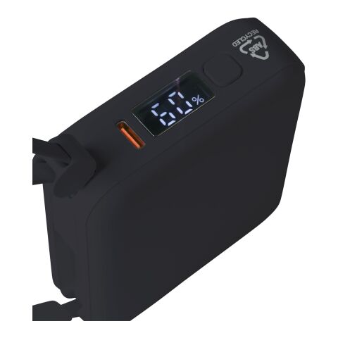 Recycelte ABS-Powerbank Jona Schwarz | ohne Werbeanbringung | Nicht verfügbar | Nicht verfügbar