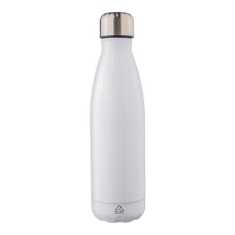 Doppelwandige Edelstahlflasche 500 ml Clifford aus recyceltem Stahl Weiß