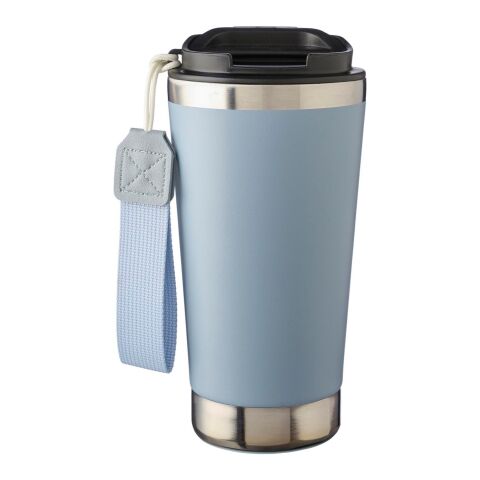 Doppelwandiger Trinkbecher aus recyceltem Edelstahl 500 ml Kayla pastellblau
