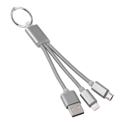 USB-Aufladekabel 'Choose' aus Aluminium Silber