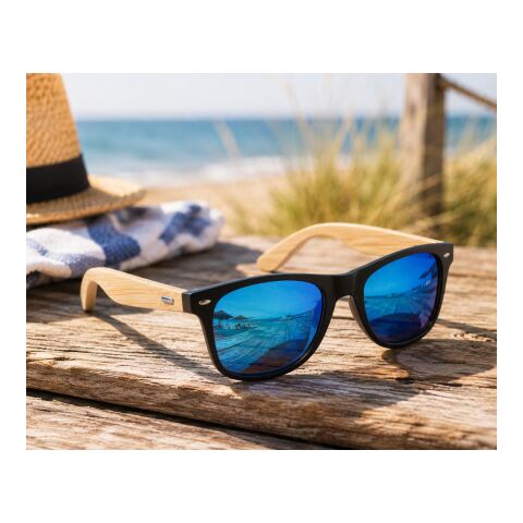 Sonnenbrille aus ABS und Bambus Luis Blau